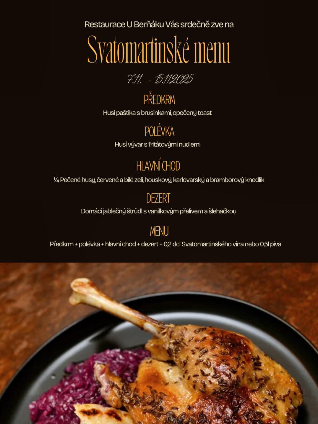 Plakát Restaurace U Berňáku