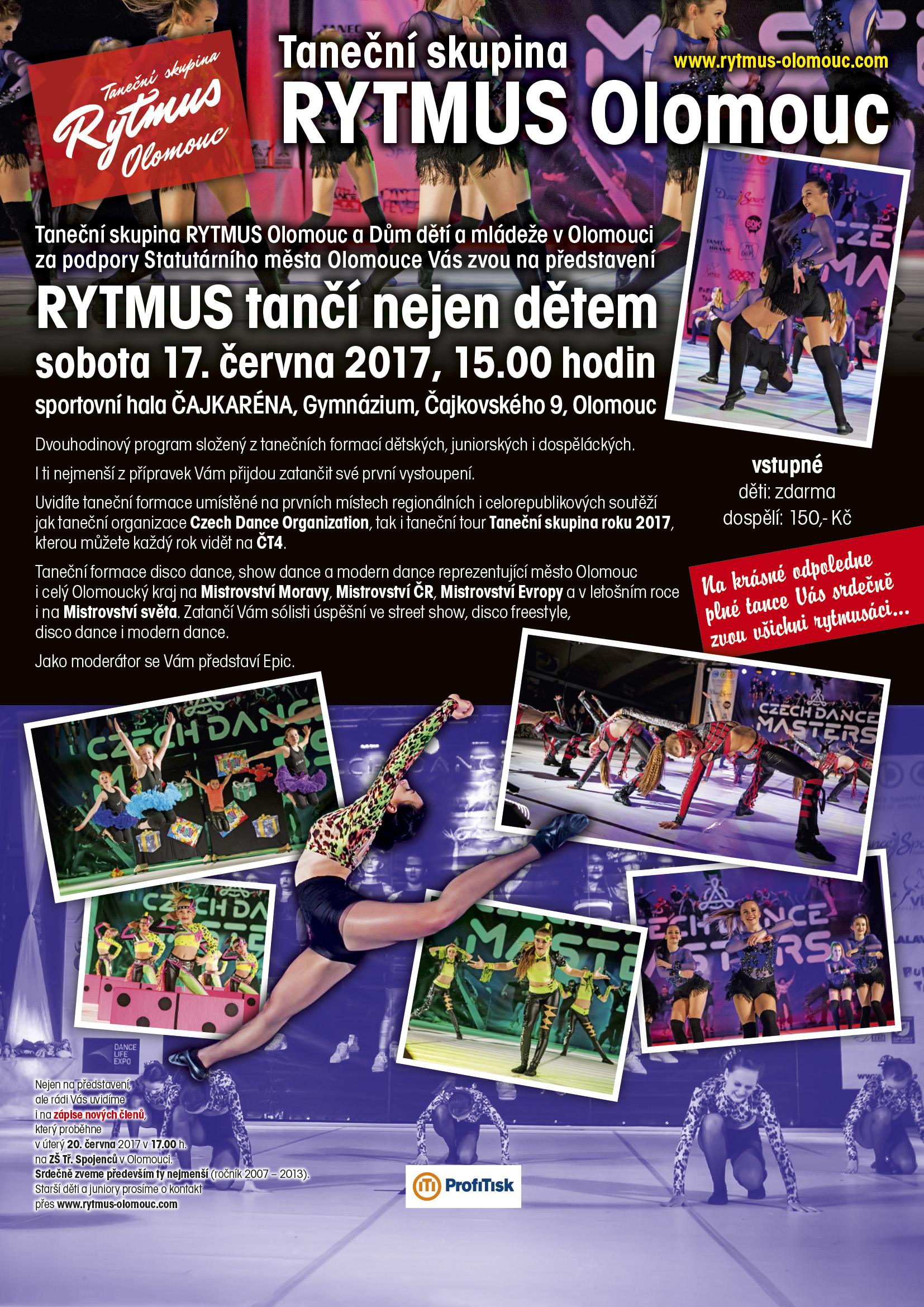 Závěrečná show TS Rytmus Olomouc 2017