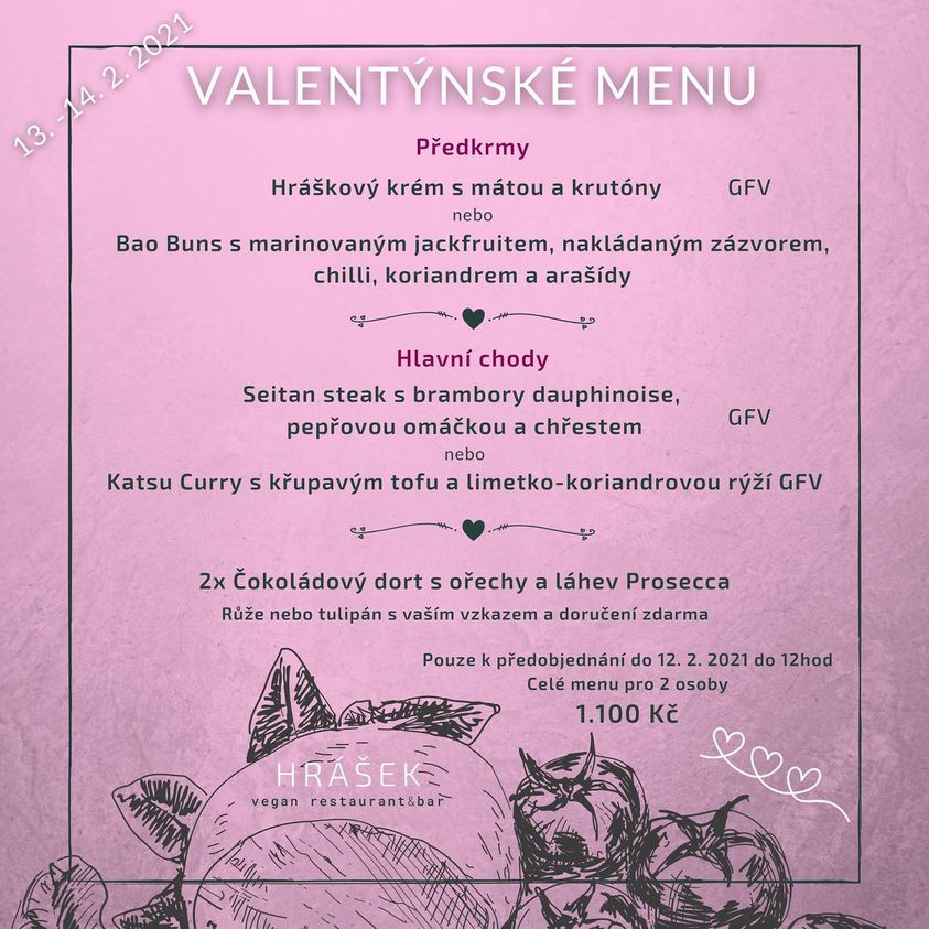 Valentýnské vegan menu