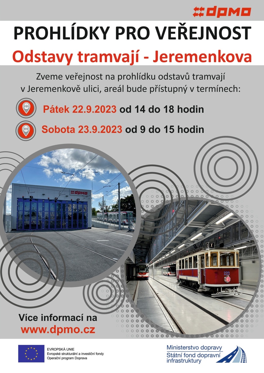 Prohlídky pro veřejnost: Odstavy tramvají - Jeremenkova