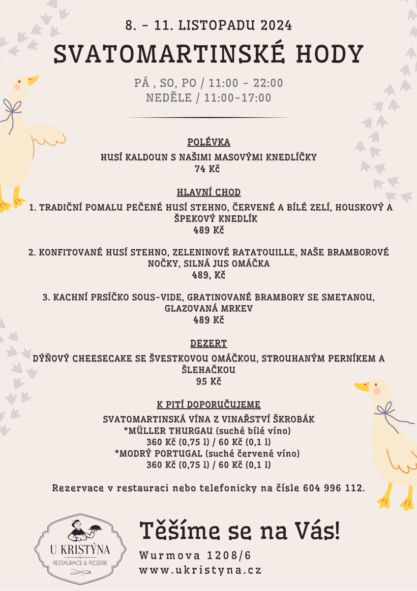 Svatomartinské hody – U Kristýna