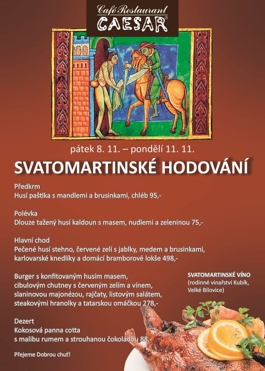 Svatomartinské hody – Café Restaurant Caesar