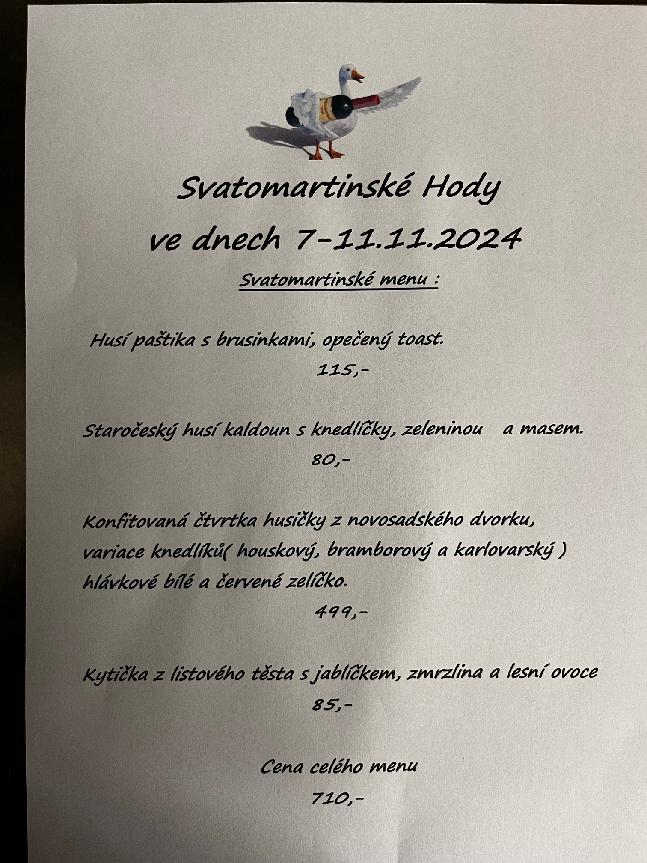 Svatomartinské hody – Restaurant Caruso