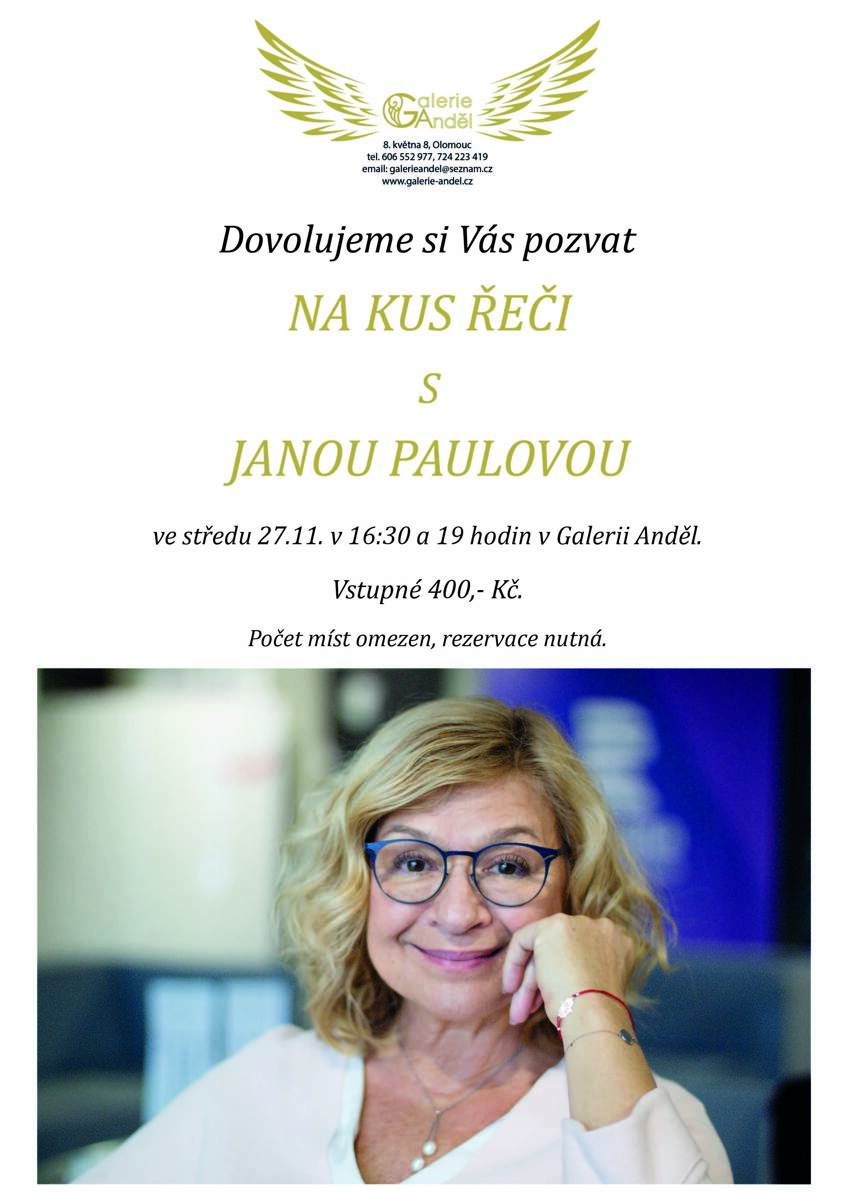 Na kus řeči s Janou Paulovou