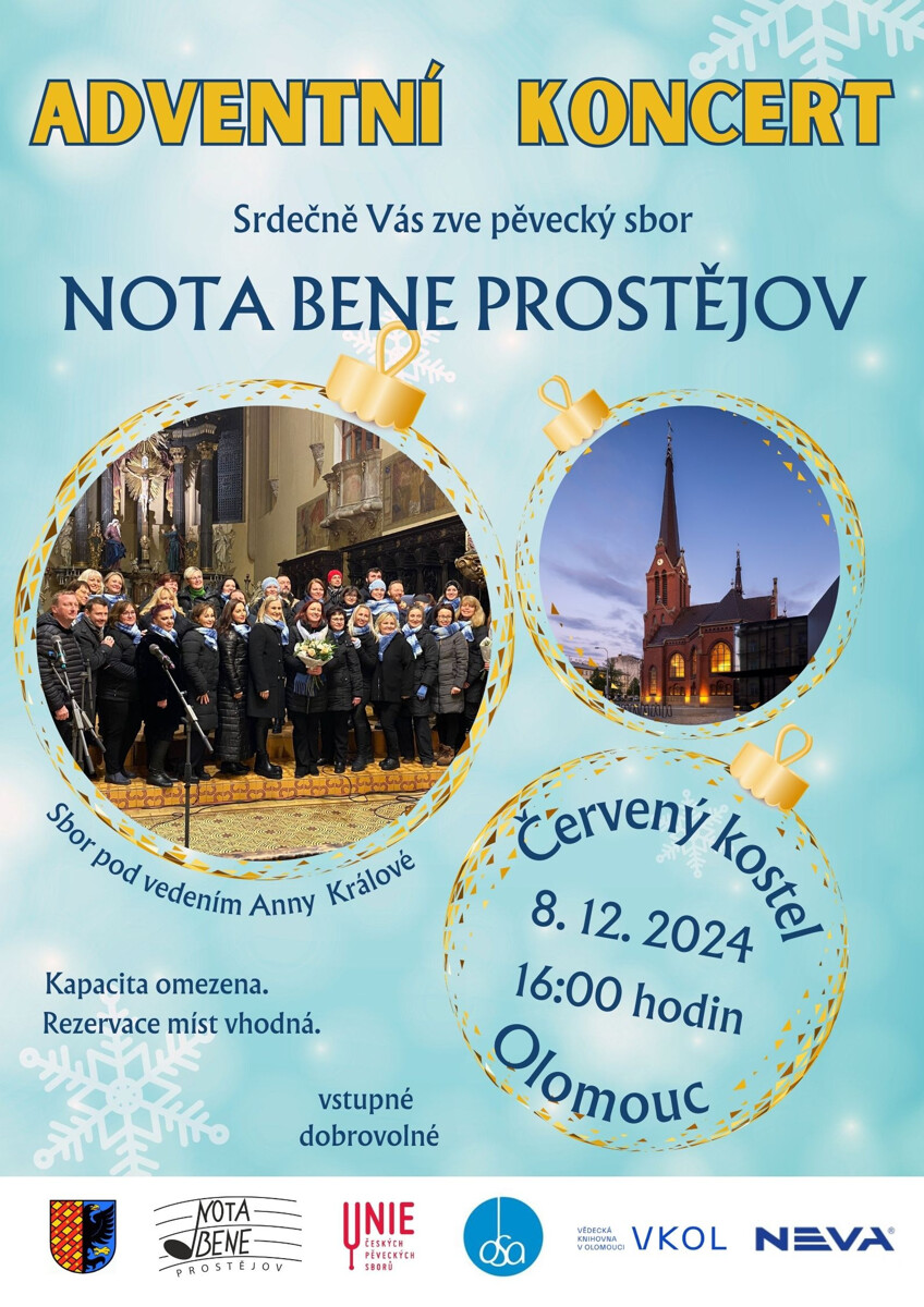 Adventní koncert sboru Nota Bene Prostějov