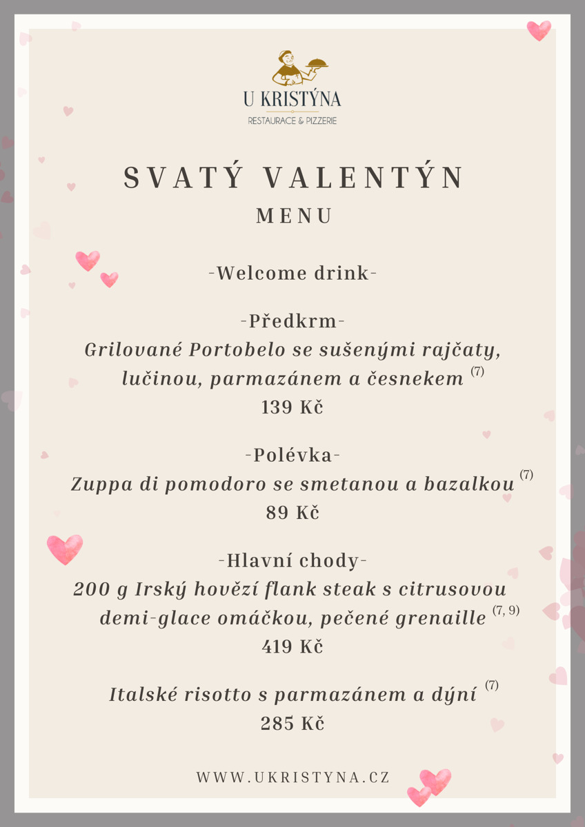 Valentýnské menu