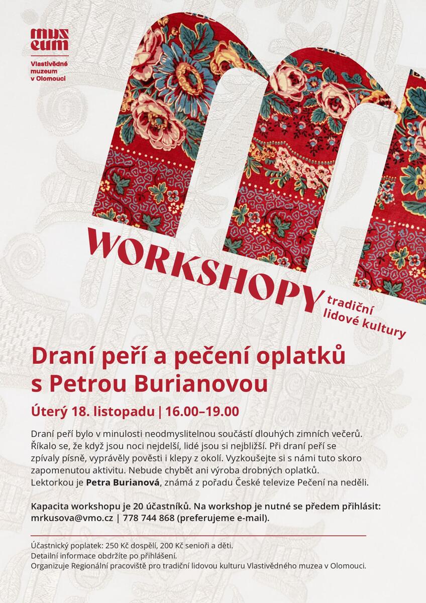 Draní peří a pečení oplatků s Petrou Burianovou