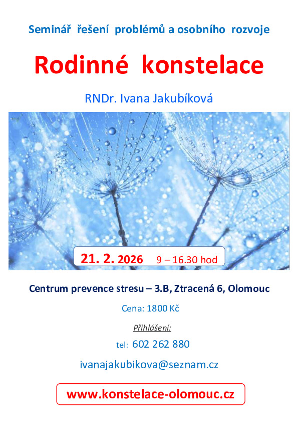 Rodinné konstelace - seminář
