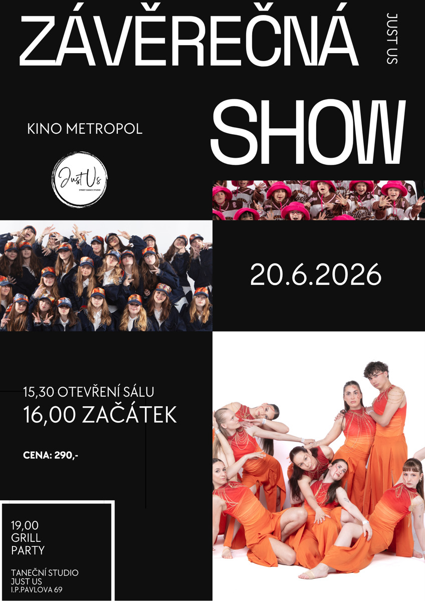 Závěrečná show tanečního studia JUST US 2026