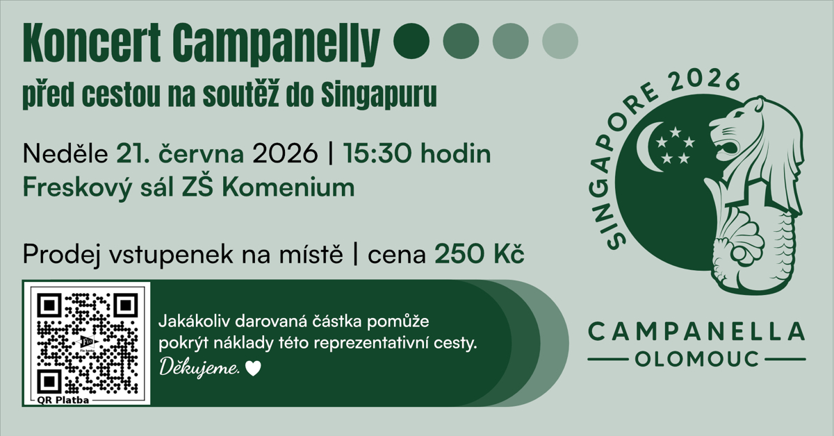 Koncert Campanelly před cestou na soutěž do Singapuru