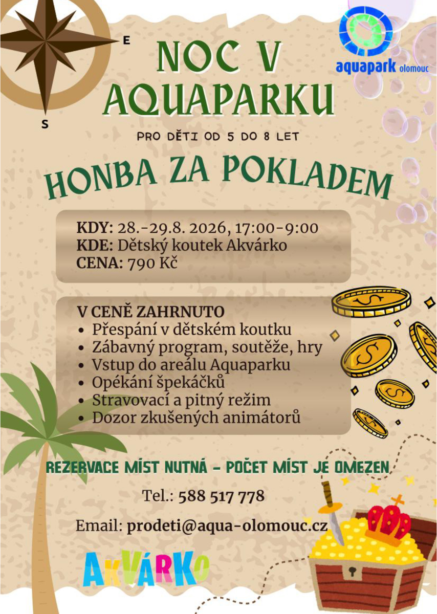Noc v aquaparku: Honba za pokladem
