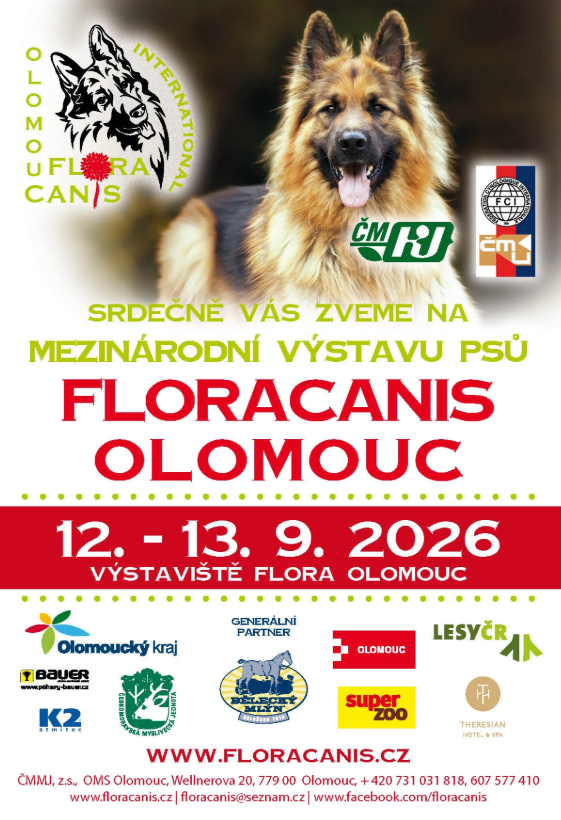 Mezinárodní výstava psů Floracanis Olomouc