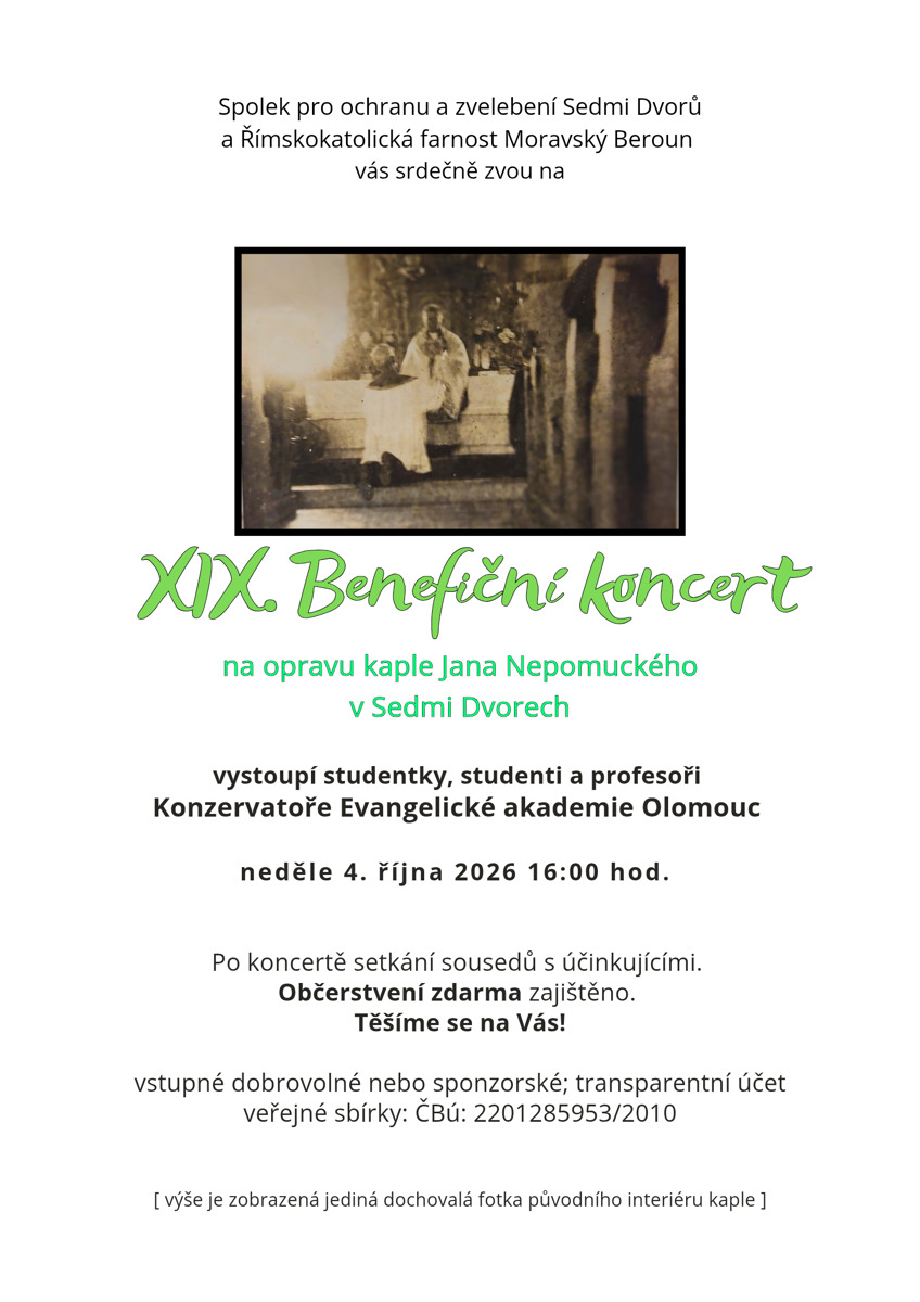 XIX. Benefiční koncert na opravu kaple Jana Nepomuckého