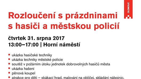 Rozloučení s prázdninami s hasiči a městskou policií