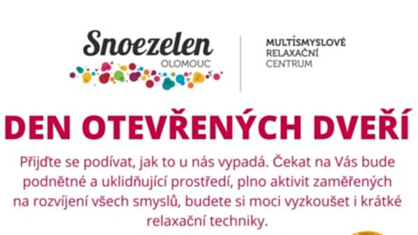 Den otevřených dveří Snoezelen Olomouc