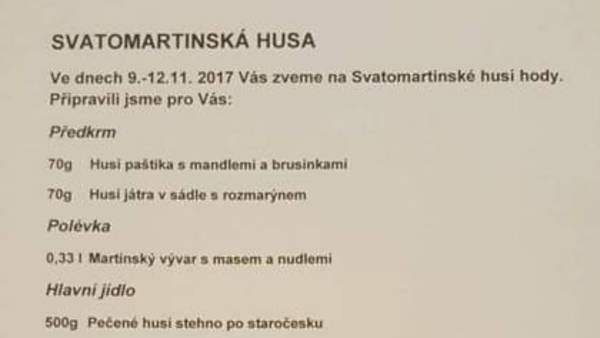 Svatomartinské husí hody