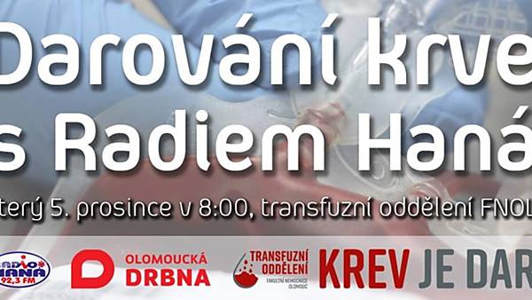 Darování krve s Radiem Haná