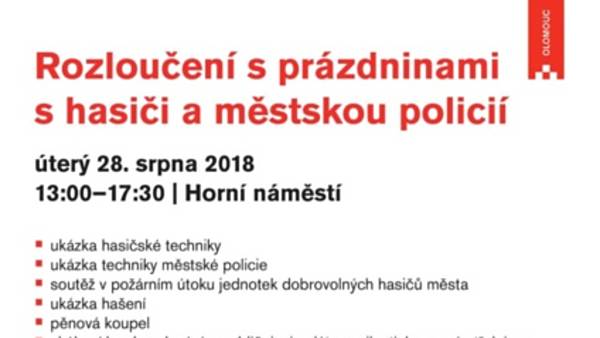 Rozloučení s prázdninami s hasiči a městskou policií