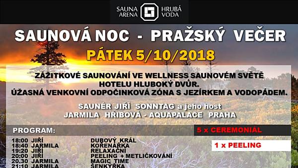 Saunová noc - Pražský večer
