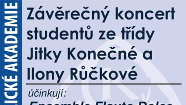 Koncert studentů zobcových fléten třídy Jitky Konečné