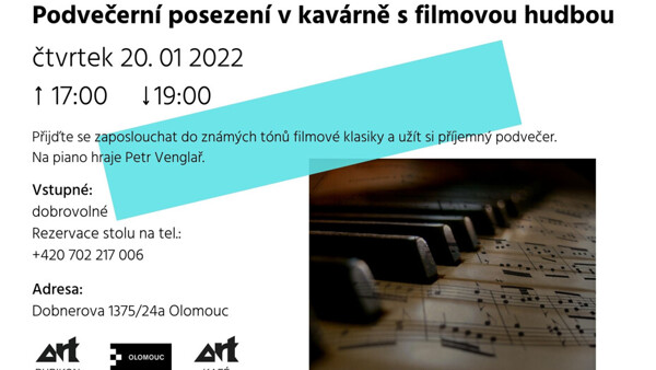 Podvečerní posezení v kavárně s filmovou hudbou