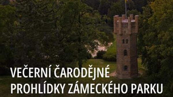 Večerní čarodějné prohlídky v zámeckém parku v Čechách pod Kosířem