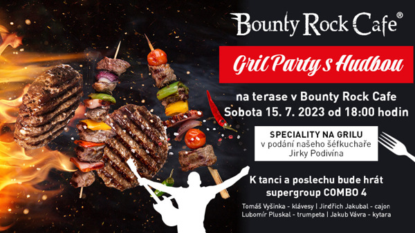 Grilpárty s hudbou na terase