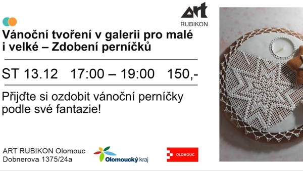 Vánoční tvoření v galerii pro malé i velké: zdobení perníčků