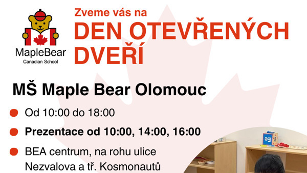 Den otevřených dveří MŠ Maple Bear Olomouc