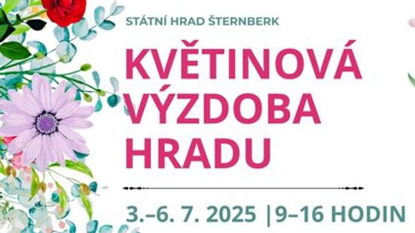 Květinová výzdoba hradu Šternberk