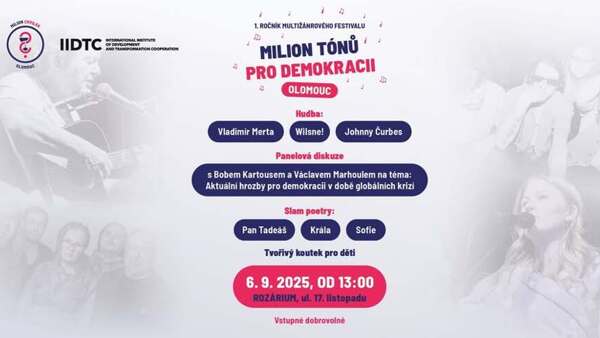 Multižánrový festival Milion tónů pro demokracii