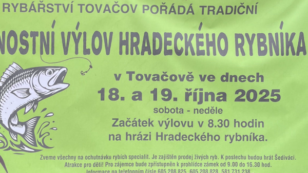 Slavnostní výlov Hradeckého rybníka v Tovačově