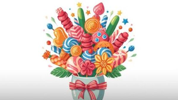 Kytička z bonbónů