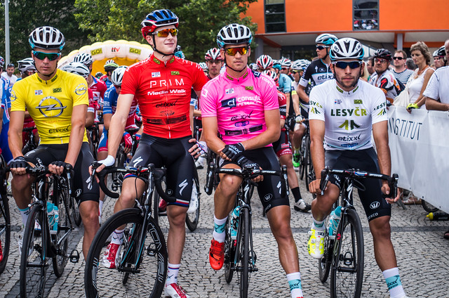 Hvězdy Etixxu. Iljo Keisse, Petr Vakoč, Zdeněk Štybq a Fernando Gaviria.