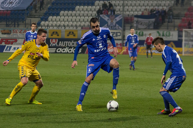 Z posledního vzájemného duelu Sigmy s Jihlavou. V kádru Hanáků i tehdy byli Michal Ordoš a Jan Navrátil.