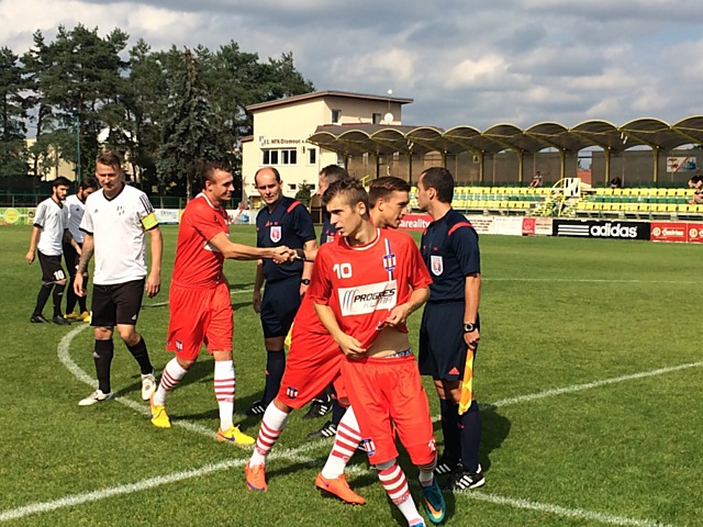 1. HFK Olomouc v posledním utkání s Lišní. Kapitán Marek Heinz se tentokráte neprosadil.