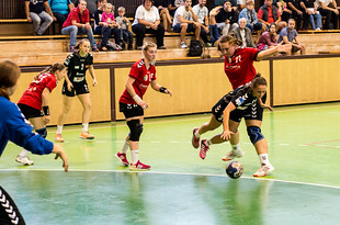 Michaela Ždánská se probíjí k míči.