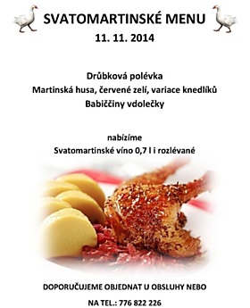 Takto vypadá menu v hospůdce Kolárka