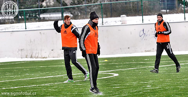 Michal Vepřek (vpravo) na první lednovém tréninku.