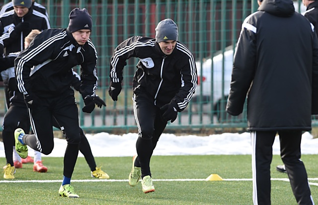 První sprinty Aidina Mahmutoviče na tréninku Sigmy Olomouc