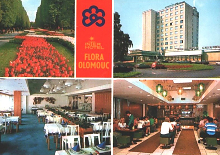 Pohlednice z roku 1982 láká do hotelu Flora i do parků. Naopak odstrašujícím dojmem působí posezení na stylovém zeleném bobku. Tam se člověk asi určitě nezakecal...