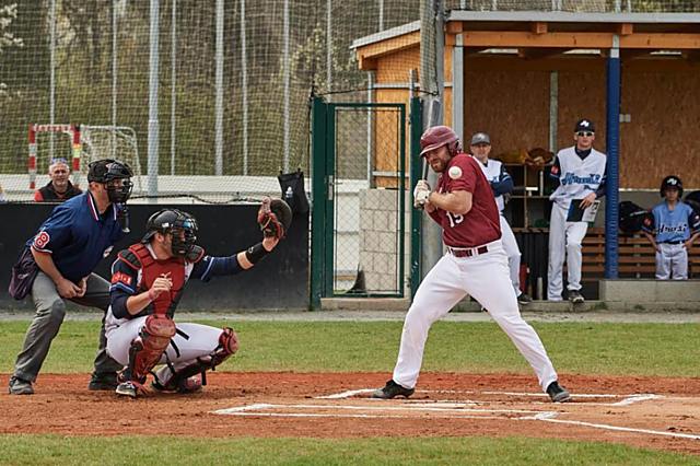 Jakub Voják (na pálce) si v březnu zahrál s reprezentací na World baseball classic v Mexiku, kde naše repre překvapila baseballový svět.