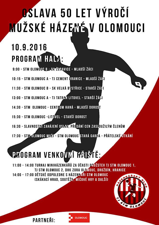 Oslava 50 let mužské házené v Olomouci.