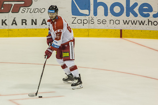 Obránce HC Olomouc Robin Staněk.