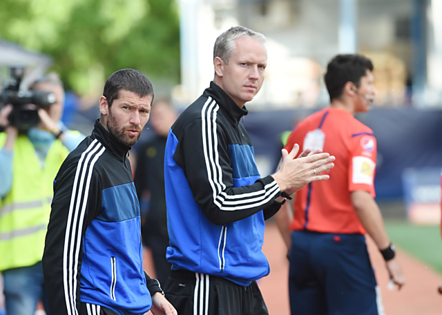 Trenéři SK Sigma Olomouc Václav Jílek a Ladislav Onofrej se dočkali s týmem první domácí výhry ve FNL.
