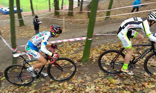 Jakub Hník na mistráku v Uničově. Vybojoval stříbro, celkově byl v Českém poháru třetí, když vynechal kvůli silničnímu šampionátu první kolo ČP v cyklokrosu.