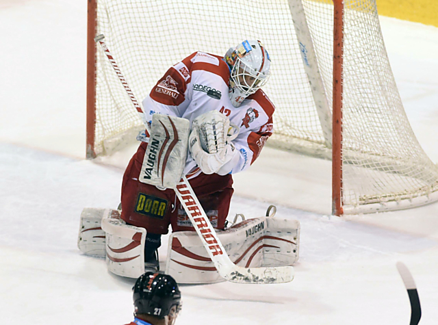 Branislav Konrád držel ve druhé třetině dlouho čisté konto, překonal ho až Indrák.