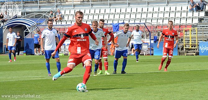 Útočník SK Sigma Olomouc Tomáš Chorý v týdnu prodloužil smlouvu a v sobotu otevřel skóre duelu proti Šamorínu.