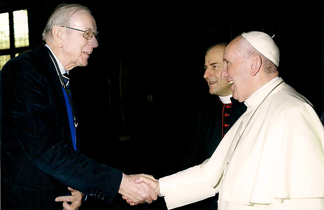 Profesor Pompey se loni setkal i s papežem Františkem.