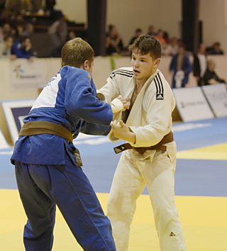 Václav Kovář – extraligový a bundesligový závodník (v bílém kimonu)